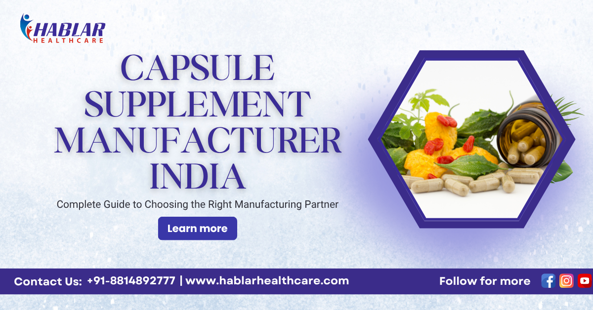 capsule supplement manufacturer india