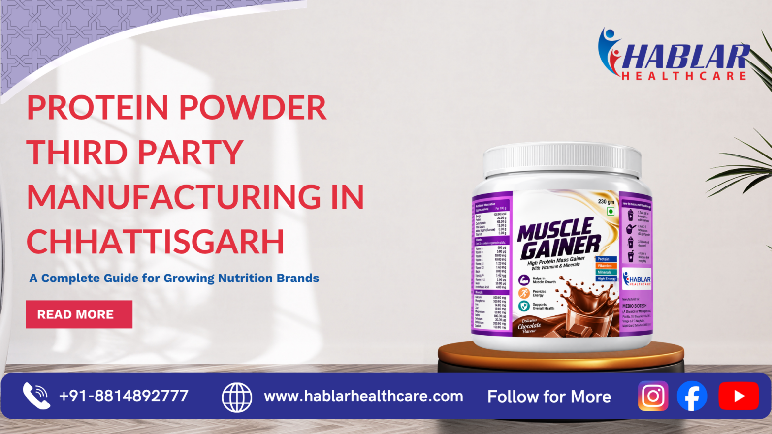 Protein Powder Third Party Manufacturing in Chhattisgarh